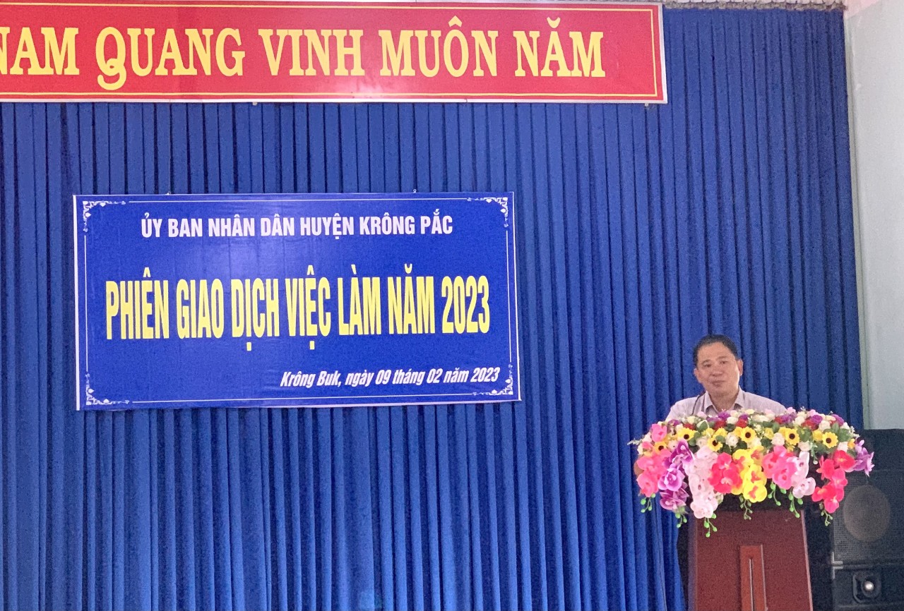 UBND huyện Krông Păc tổ chức Phiên giao dịch việc làm năm 2023 tại xã Krông Buk